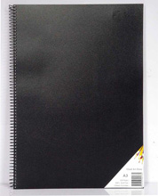 Visual Art Diary Quill A3 120page Black Cover